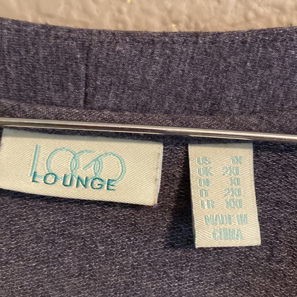 LOGO lounge zip front cardigan 1X - Picture 4 of 7